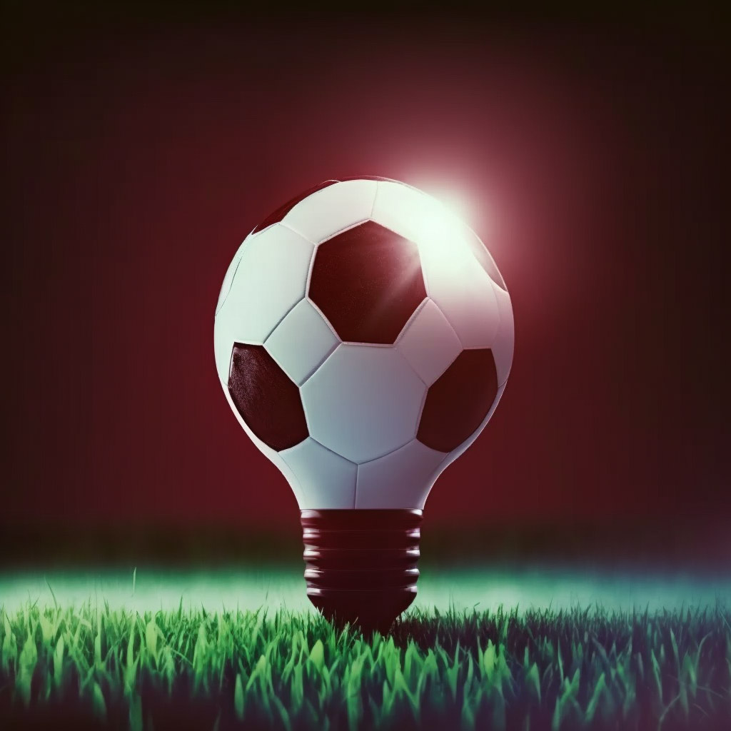A football shaped light bulb
